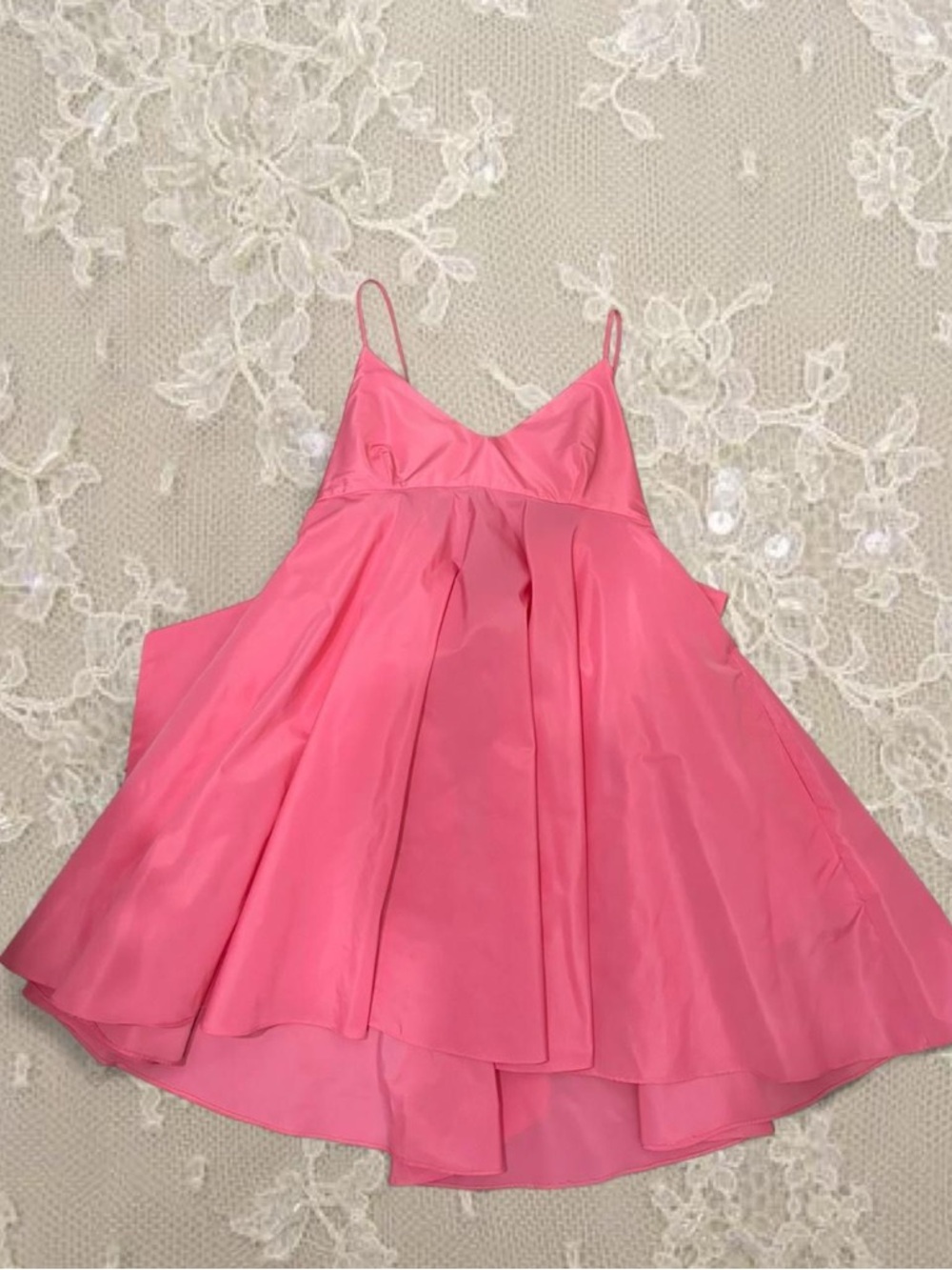 Zara Bright Pink Spaghetti-Strap Party Dress